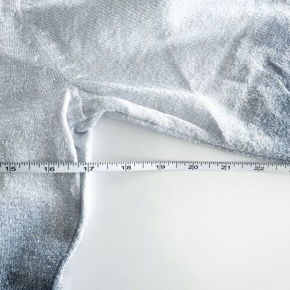 Reitmans Womens Cardigan Sweater Button Front Ombre Black Gray Silver Small - Picture 5 of 7